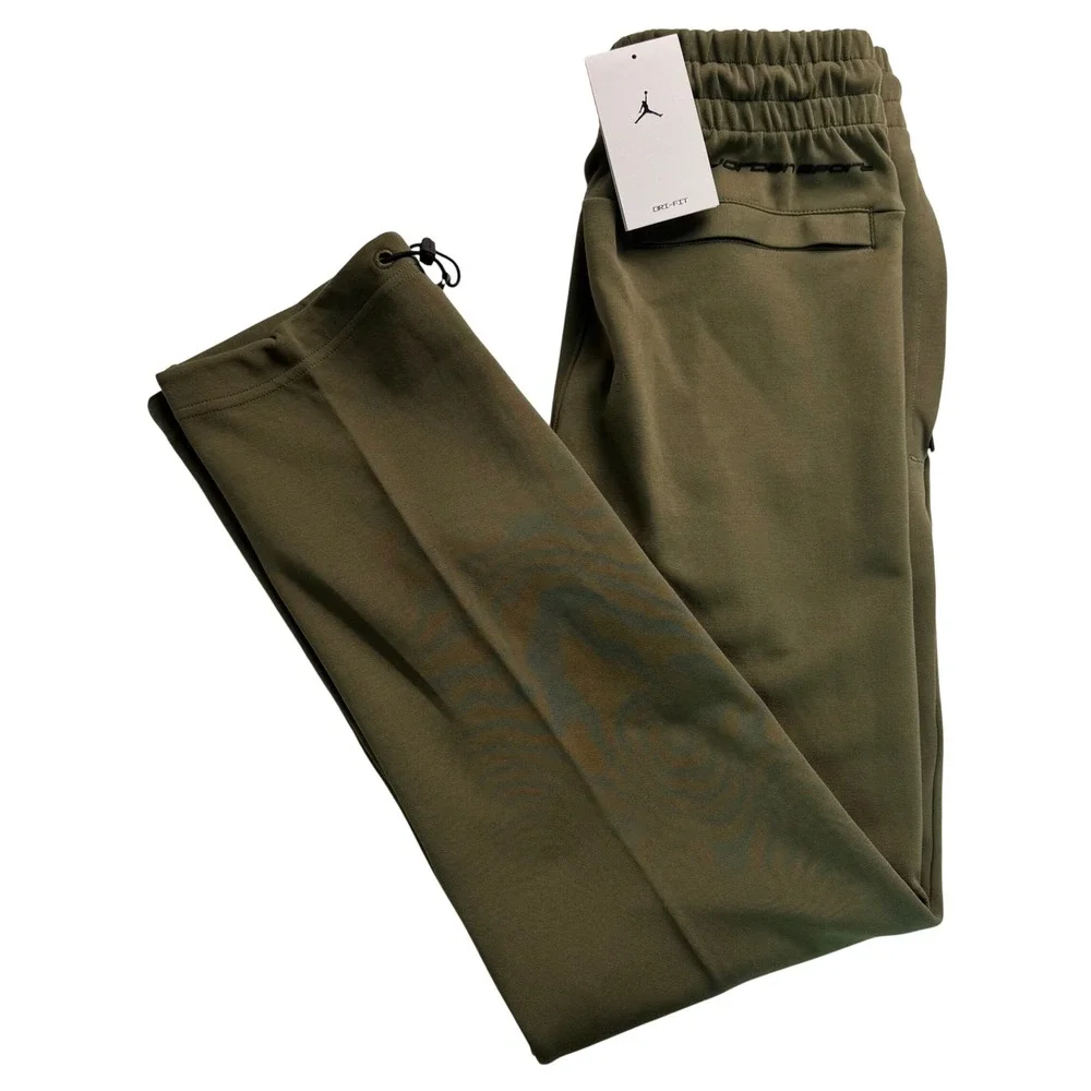 Jordan Sport Hoop Fleece Dri-FIT Mens Pants Sweatpants Olive Green Small NWT